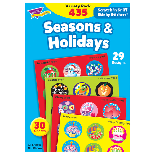 Trend Enterprises T-580-2 Stinky Stickers Seasons & Holidays Jumbo Var