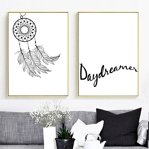 Black White Dreamcatcher Feather Quotes