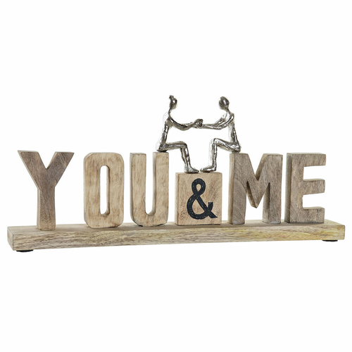 Decorative Figure DKD Home Decor You & Me Silver Aluminium (54 x 7,5 x