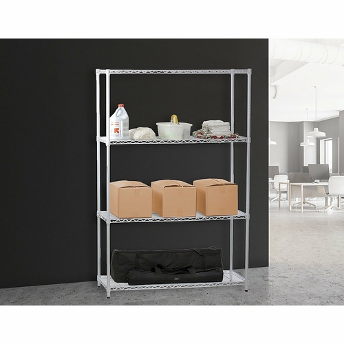 Modular Chrome Wire Storage Shelf 180 x 120 x 45cm Steel Shelving