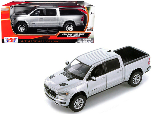 2019 RAM 1500 Laramie Crew Cab Pickup Truck Silver 1/24 Diecast Model
