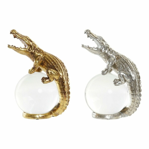 Decorative Figure DKD Home Decor 15 x 11 x 23 cm Crystal Silver Golden