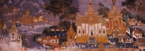 Panoramic Images PPI117428L Ramayana murals in a palace  Royal Palace 