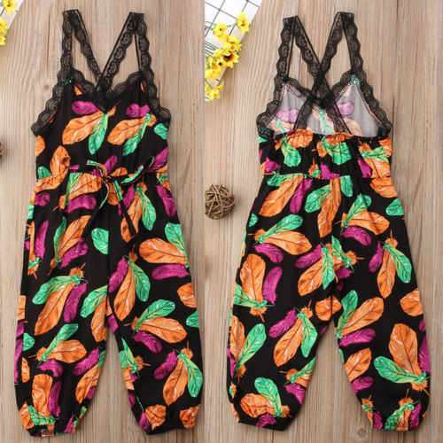 Feather Infant Baby Girl Kids Cotton Sleeveless