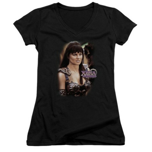 Trevco Xena-Warrior Princess Junior V-Neck Tee, Black - 2X