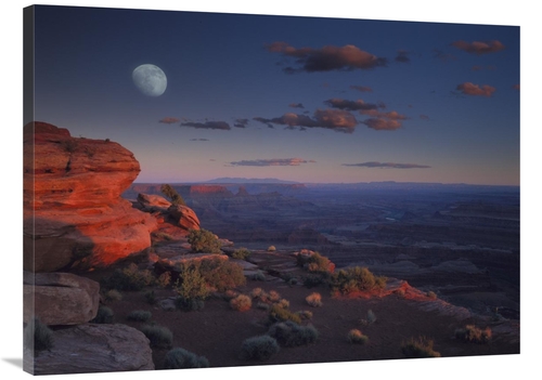 Global Gallery GCS-396719-3040-142 30 x 40 in. Moon Over Canyonlands N