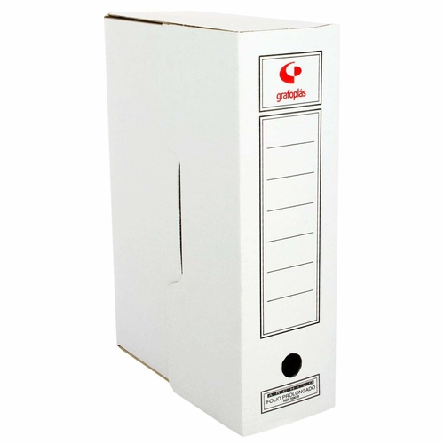 File Box Grafoplas White Cardboard Din A4 50 Units (38,5 x 27,5 x 11,5