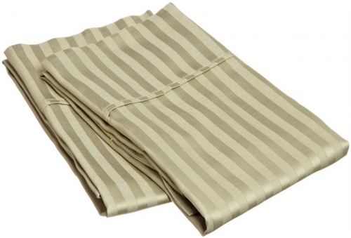 400 Thread Count Egyptian Cotton Standard Pillowcase Set Stripe  Sage