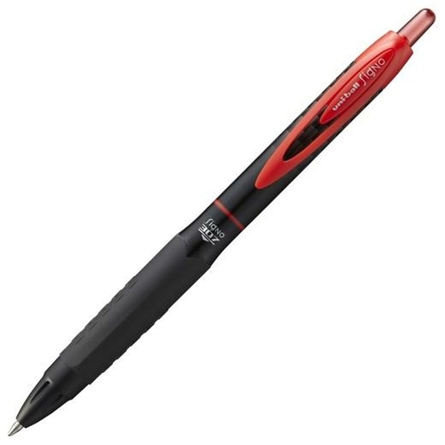 Liquid ink ballpoint pen Uni-Ball Rollerball Signo UMN-207F Red 12