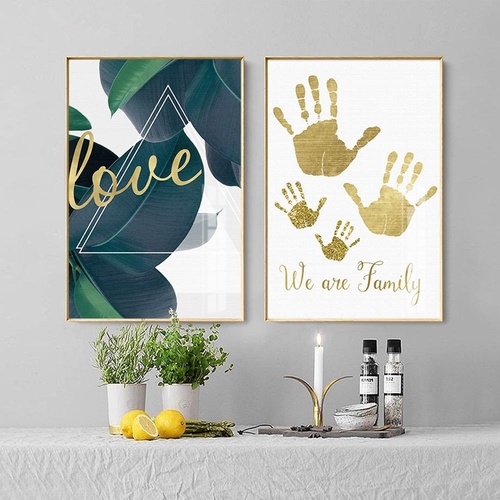 Nordic Decorative Paintings Gold Palm Print Poster
