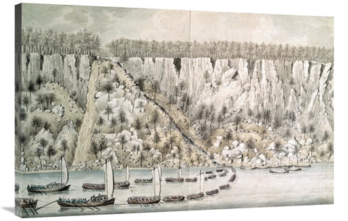 Global Gallery GCS-278261-40-142 40 in. Landing of the British Forces 