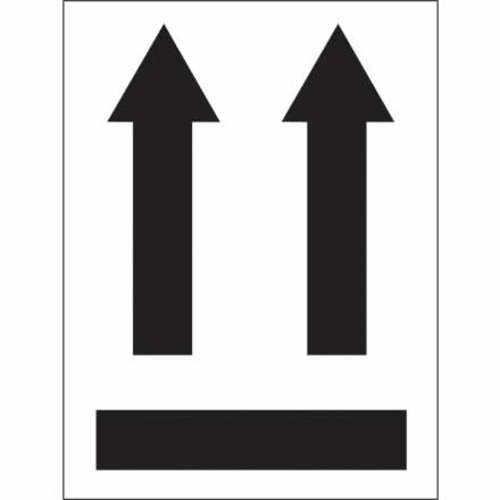 Tape Logic DL1410 3 x 4 in. - Two up Arrows Over Black Bar Labels - Ro
