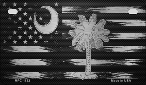 Smart Blonde MPC-1132 7 x 4 in. South Carolina Carbon Fiber Brushed Al