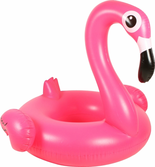 Flamingo Swim Ring With Wings (Bright Pink)
