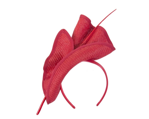 Bright red  racing fascinator  MA686R