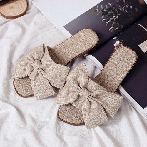 Women Sandals Summer Fashion Flip Flops Cloth Bow