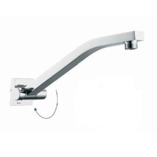 Luxury Square Shiny Chrome Wall Mounted Shower Arm