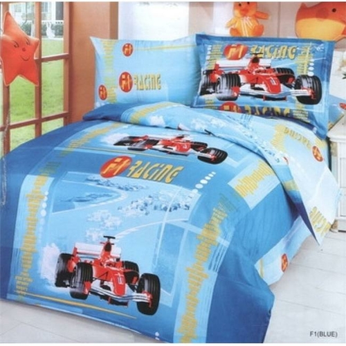 LE42T Le Vele Twin- 4 Pieces Duvet Cover Bedding Set- F1 Blue