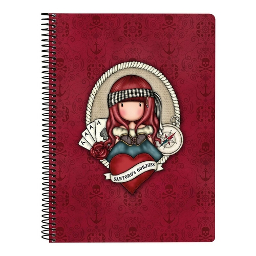 Book of Rings Gorjuss Mary rose Black Maroon A5 80 Sheets