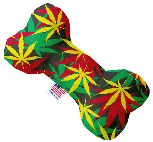 Mirage Pet 1133-CTYBN10 Rasta Mary Jane Canvas Bone Dog Toy - 10 in.