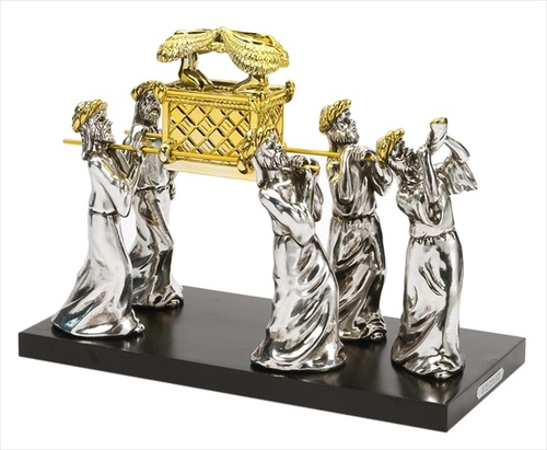 Main Holy Land Gifts 43804 Statue Ark Of The Covenant With Priests On Wood  image