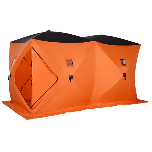 Outsunny Fishing Tent Portable 8-Person Ice Fishing Tent Shelter with