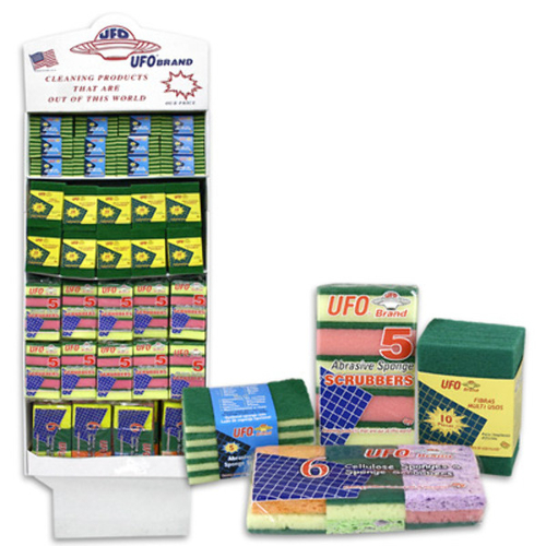 DDI 2328089 UFO Sponges with Floor Display - Assorted Case of 104