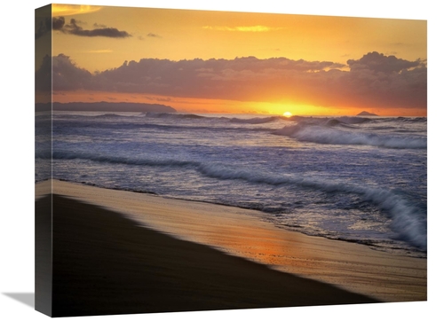 Global Gallery GCS-396141-1620-142 16 x 20 in. Sunset Over Polihale Be