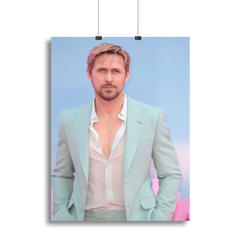 Ryan Gosling at the Barbie premiere Canvas Print or Poster