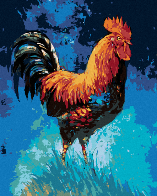 Paint by Numbers - ROOSTER AND BLUE SKY