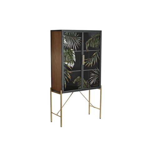 Sideboard DKD Home Decor 85 x 35 x 155 cm Crystal Black Golden Metal