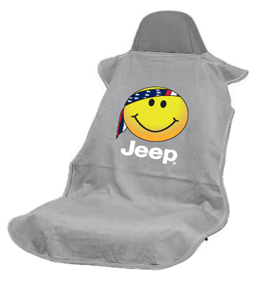 Seat Armour SA100JEPSFG Jeep Grey Smiley Face Seat Cover