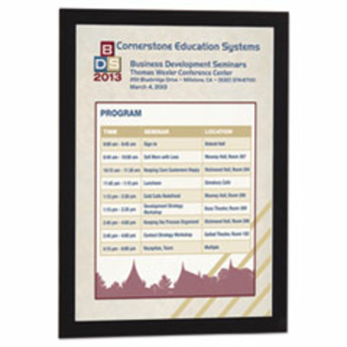 Durable Office Products 476801 Duraframe Sign Holder- Black Frame