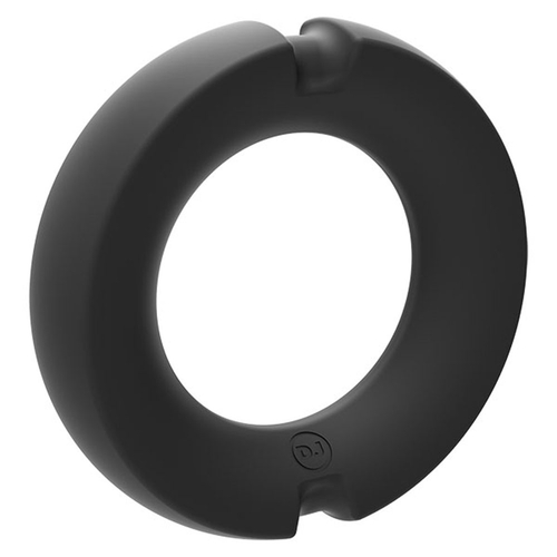 Hybrid Silicone Covered Metal Cock Ring - 45mm