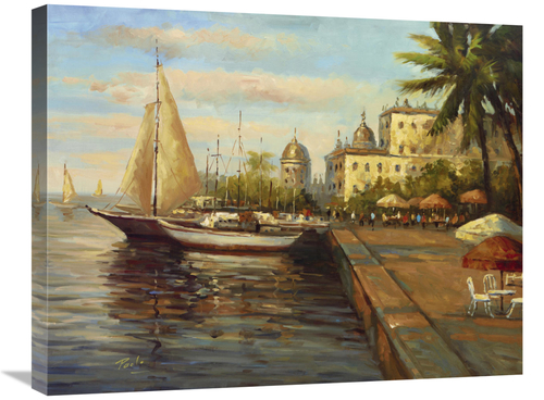 Global Gallery GCS-126679-2228-142 22 x 28 in. Santo Domingo Harbor Ar