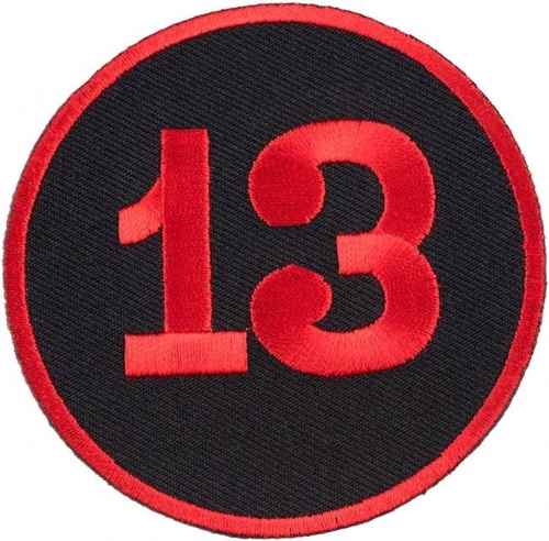 3 Inch Cloth  Patch Lucky Number 13