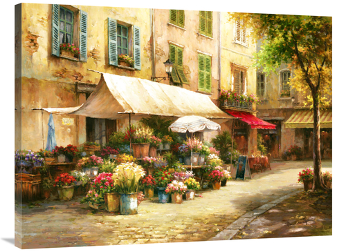 Global Gallery GCS-135764-3040-142 30 x 40 in. The Flower Market Art P