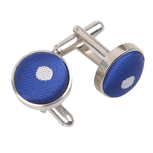 Polka Dot Cufflinks - Royal Blue
