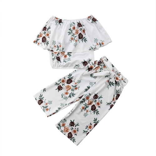 Floral Kids Baby Girl Off Shoulder Top