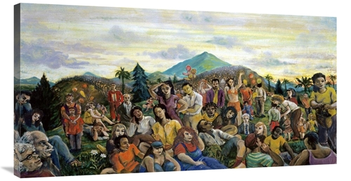 Global Gallery GCS-282749-44-142 44 in. Crowd in A Landscape Art Print