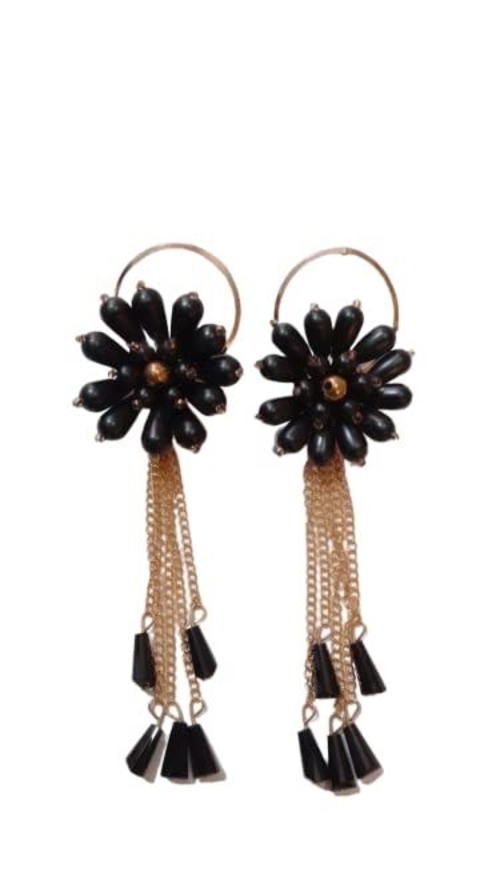 Fashion Earrings for Woman & Girls (Black)