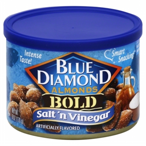 BLUE DIAMOND 214945 6 oz. Salt & Vinegar Almonds- Bold Tins