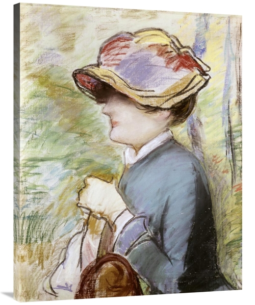 Global Gallery GCS-278369-40-142 40 in. Young Woman in a Broad Hat Art