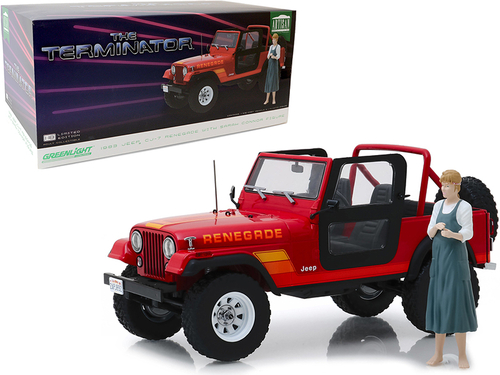 1983 Jeep CJ-7 Renegade Red with Sarah Connor Figurine \The