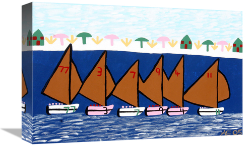 Global Gallery GCS-479456-1218-142 12 x 18 in. Montaque Beach Races Ar