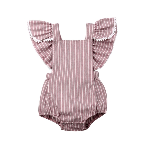 New 0 24M Infant Baby Girls Boys Bodysuit Striped