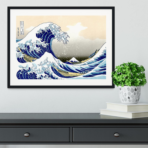 A big wave off Kanagawa by Hokusai Framed Print