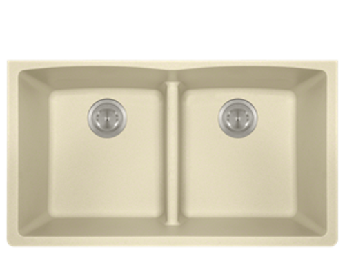 CB20274 AstraGranite Kitchen Topmount Sink Double Equal Bowl Low-Divid