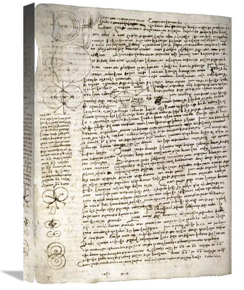 Global Gallery GCS-277238-22-142 22 in. Codex Leicester - Science of W
