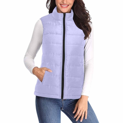 Womens Puffer Vest Jacket / Periwinkle Purple